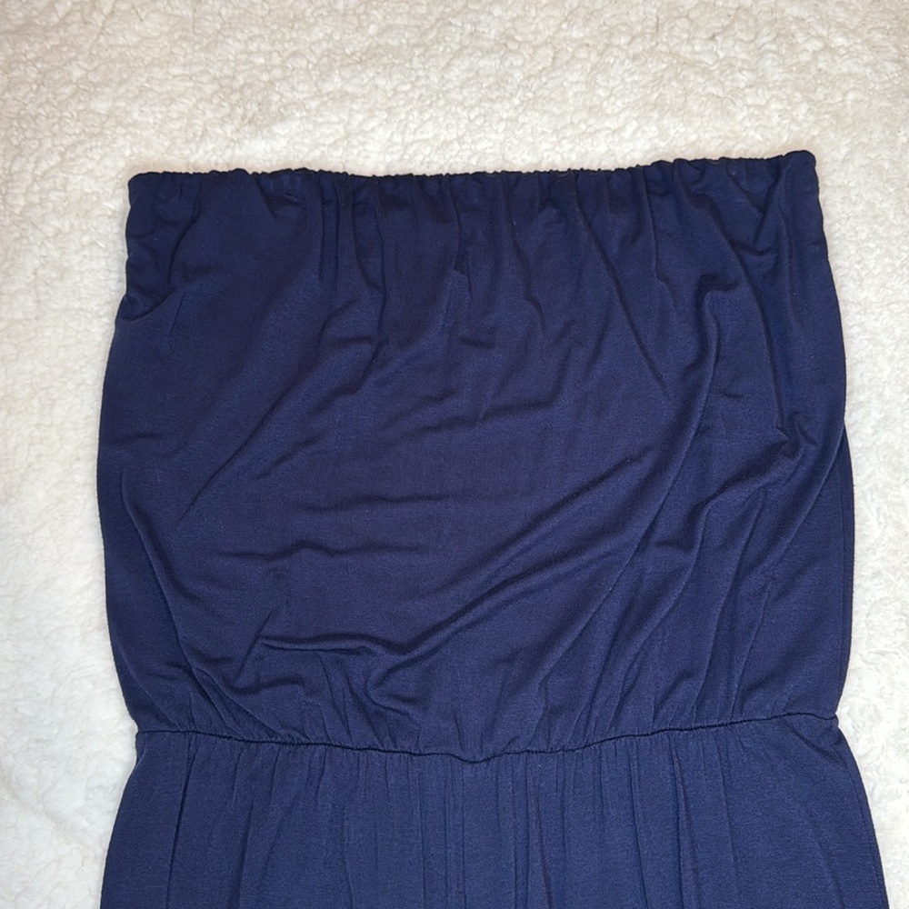 Tart navy strapless wide leg jumpsuit women’s size medium - Picture 3 of 15